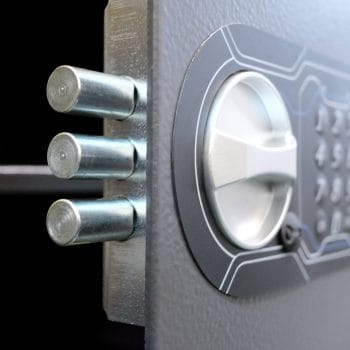 Code lock on the safe door