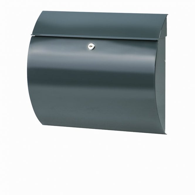 Burg Wachter Toscana Steel Post Box - Anthracite