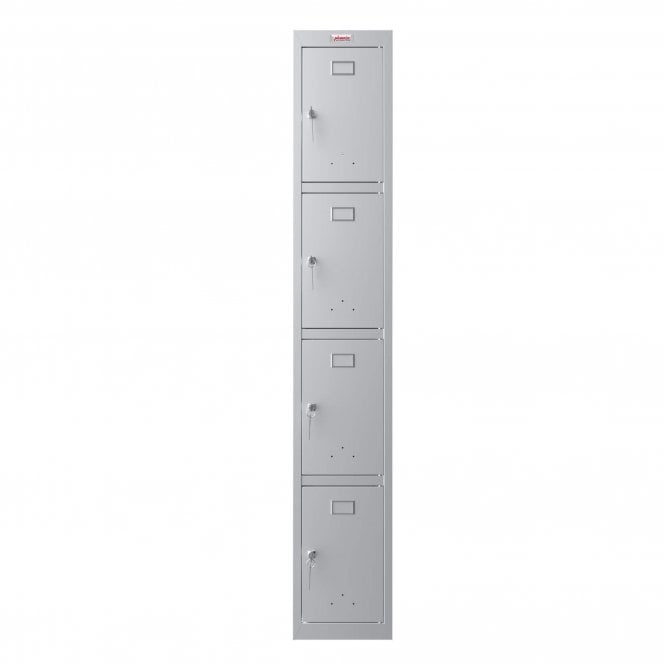 Phoenix Safes 4 Door Personal Locker PL1430GGK with Key Lock - Grey